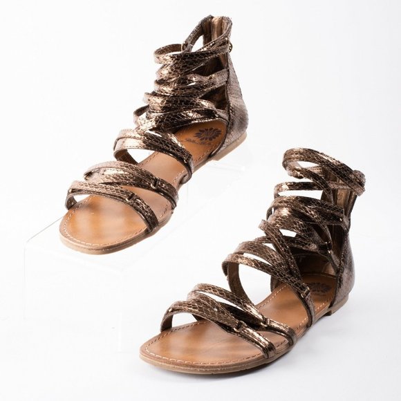 Yellow Box Shoes - Yellow Box Womens Jacky Flat Gladiator Sandals S8